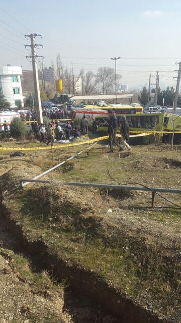 واژگونی اتوبوس در دانشگاه علوم تحقیقات تهران با ۷ کشته و ۲۸ زخمی