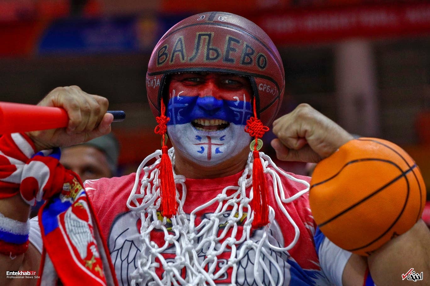 عکس/ هوادار صربستان در جام جهانی بسکتبال