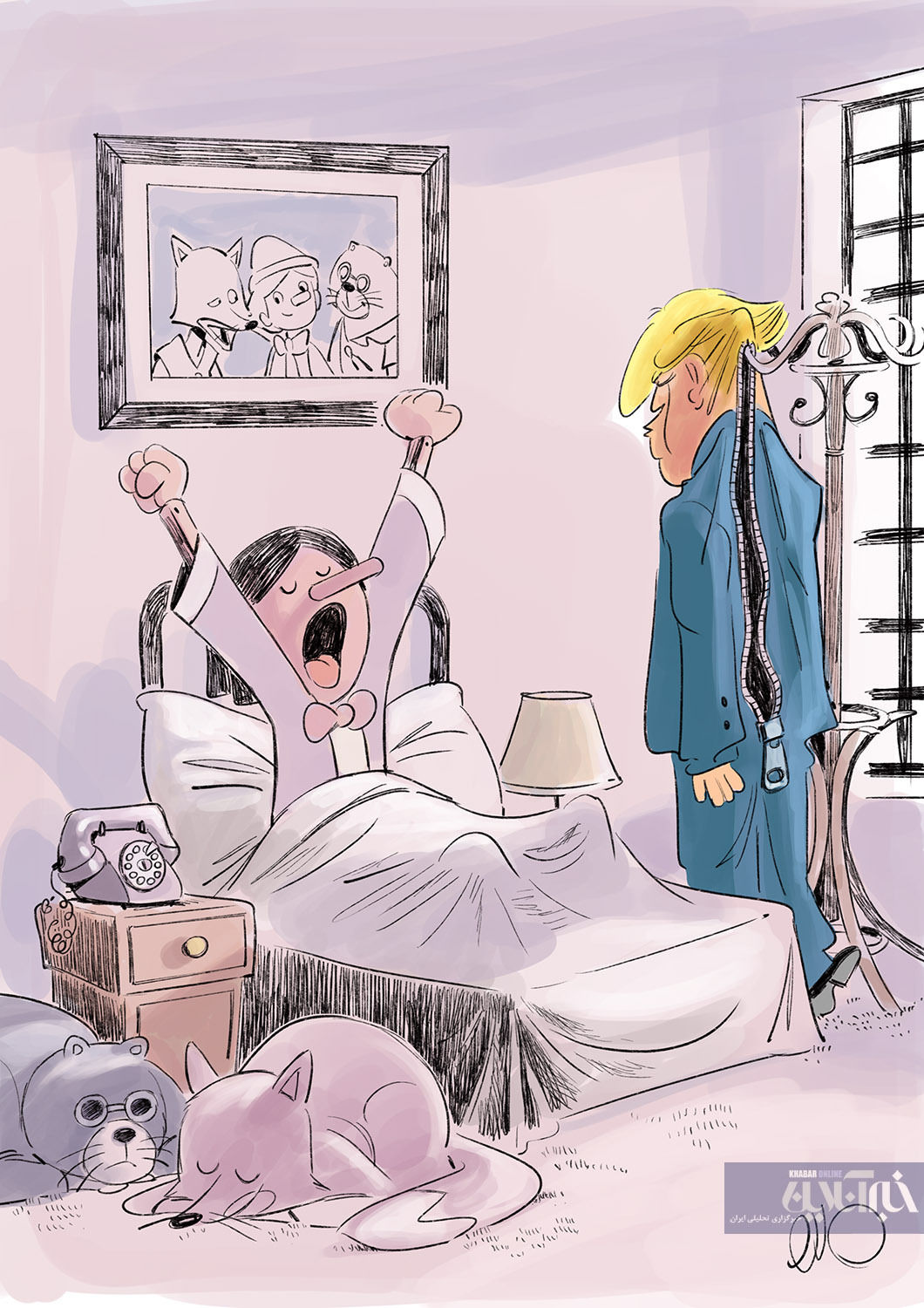 کاریکاتور/ بالاخره هویت واقعی ترامپ لو رفت!