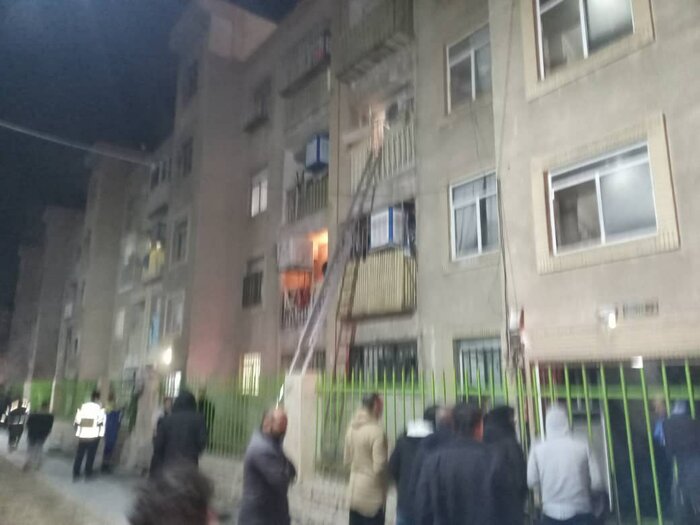 آتش سوزی ساختمان مسکونی در جنوب تهران