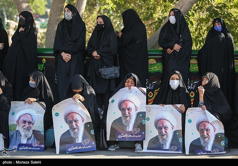 مراسم تشییع آیت‌الله ناصری/ گزارش تصویری