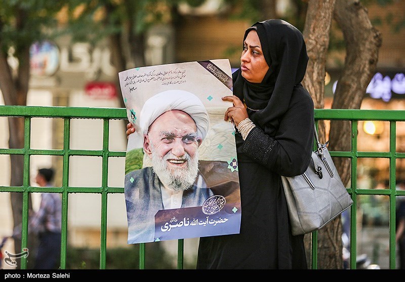 مراسم تشییع آیت‌الله ناصری/ گزارش تصویری