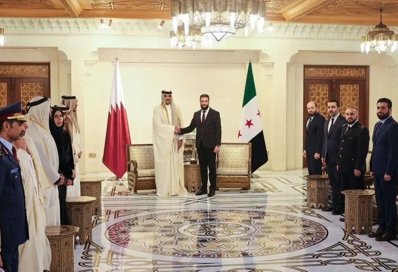 استقبال الشرع از امیر قطر در سوریه/ بهبود روابط دمشق و دوحه استقبال الشرع از امیر قطر در سوریه/ بهبود روابط دمشق و دوحه