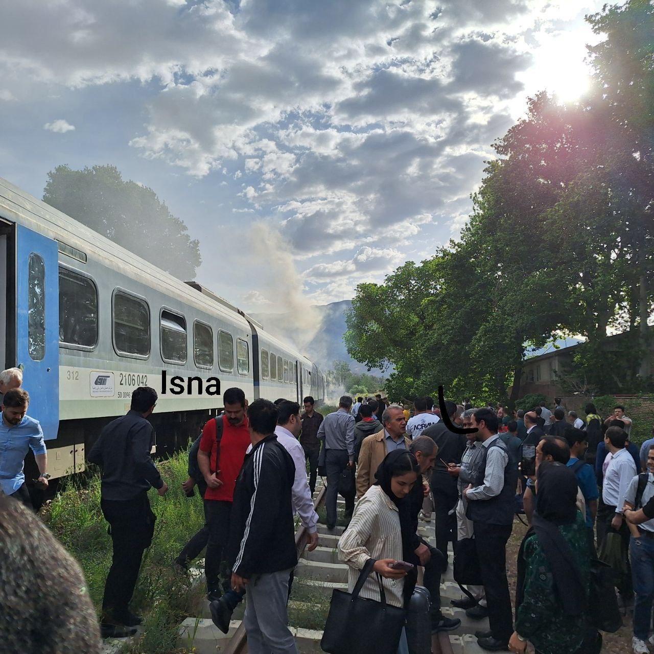 آتش‌سوزی قطار حومه ای هشتگرد - تهران