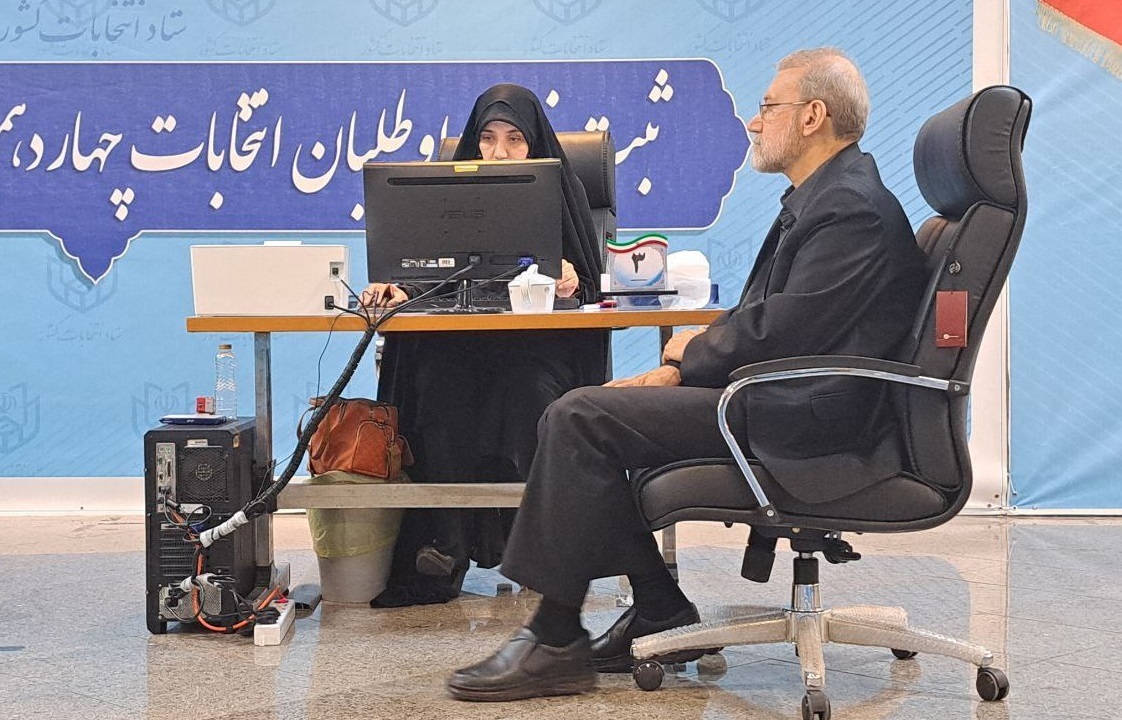 ثبت‌نام انتخابات ۸ تیر؛ لاریجانی آمد +ویدیو