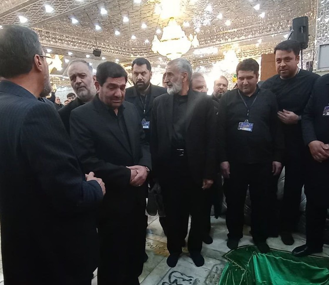 حضور مخبر در مراسم تدفین پیکر شهید امیرعبداللهیان