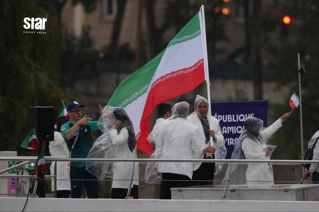 رژه کاروان ایران در افتتاحیه المپیک +عکس و ویدیو