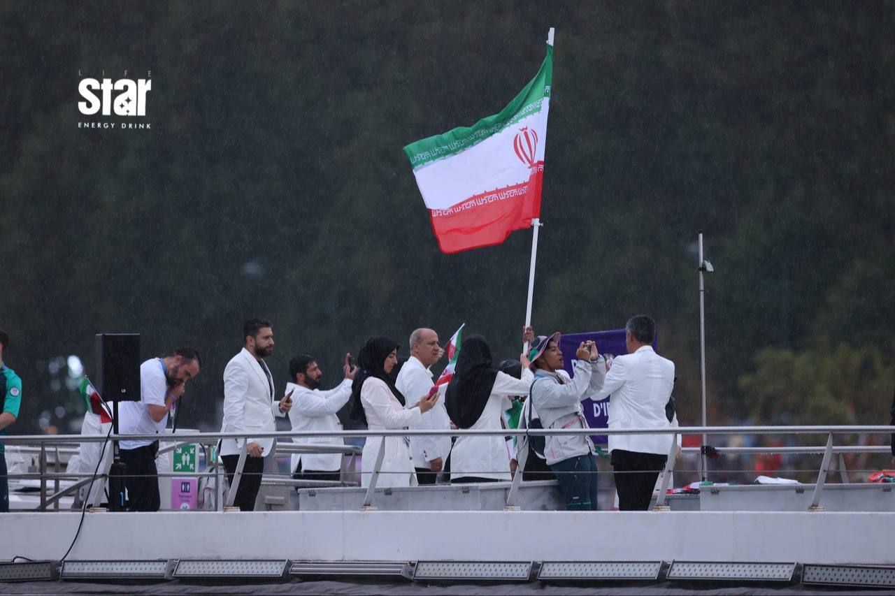رژه کاروان ایران در افتتاحیه المپیک +عکس و ویدیو