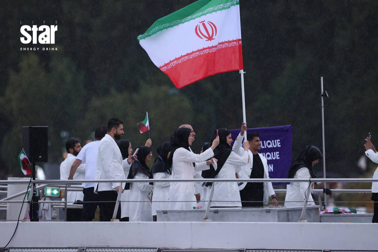رژه کاروان ایران در افتتاحیه المپیک +عکس و ویدیو