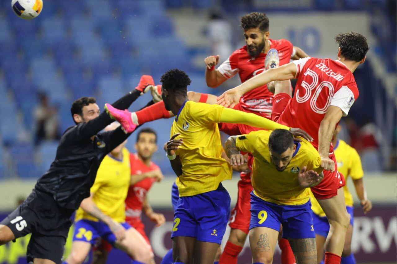 گزارش زنده: پرسپولیس ۰ - ۰ الغرافه/ پایان نیمه‌اول +آمار