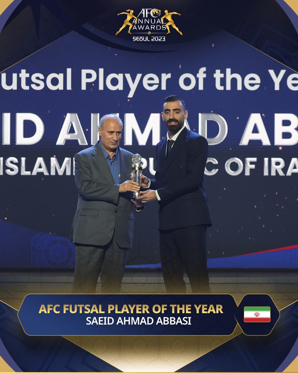 اکرم عفیف مرد سال آسیا شد/ سهم ایران یک جایزه از فوتسال