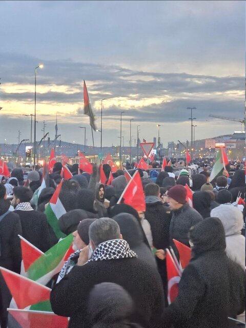 راهپیمایی بزرگ در استانبول در حمایت از «غزه»