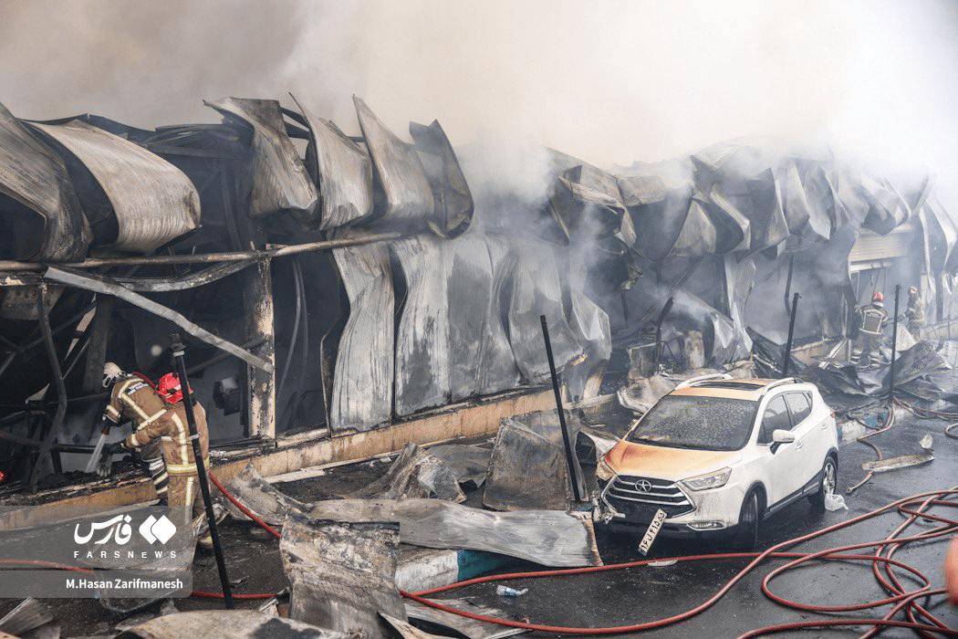 حریق بازار جنت آباد مهار شد +عکس