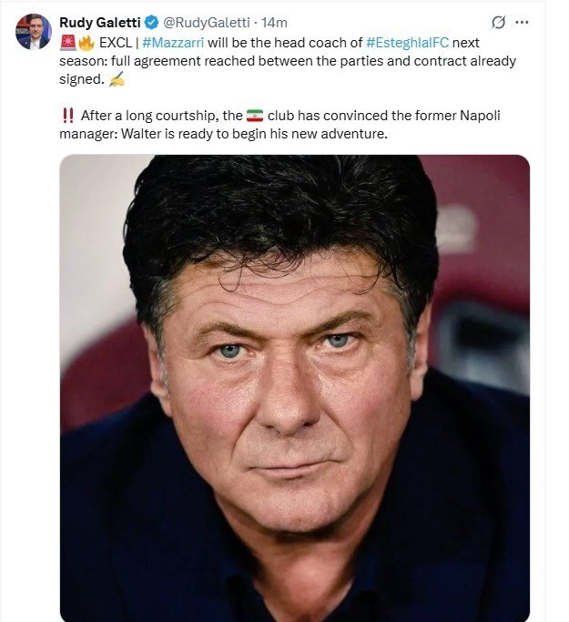 واکنش استقلال به شایعه امضای قرارداد با «ماتزاری»