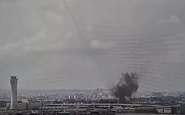 حمله موشکی یمن به فرودگاه «بن گوریون» تل‌آویو +ویدیو