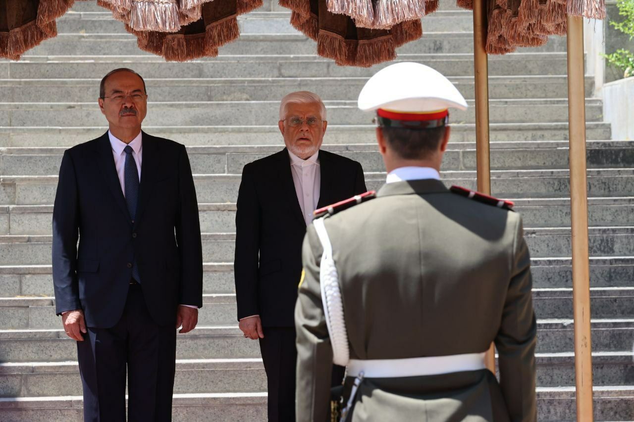 استقبال عارف از نخست وزیر ازبکستان