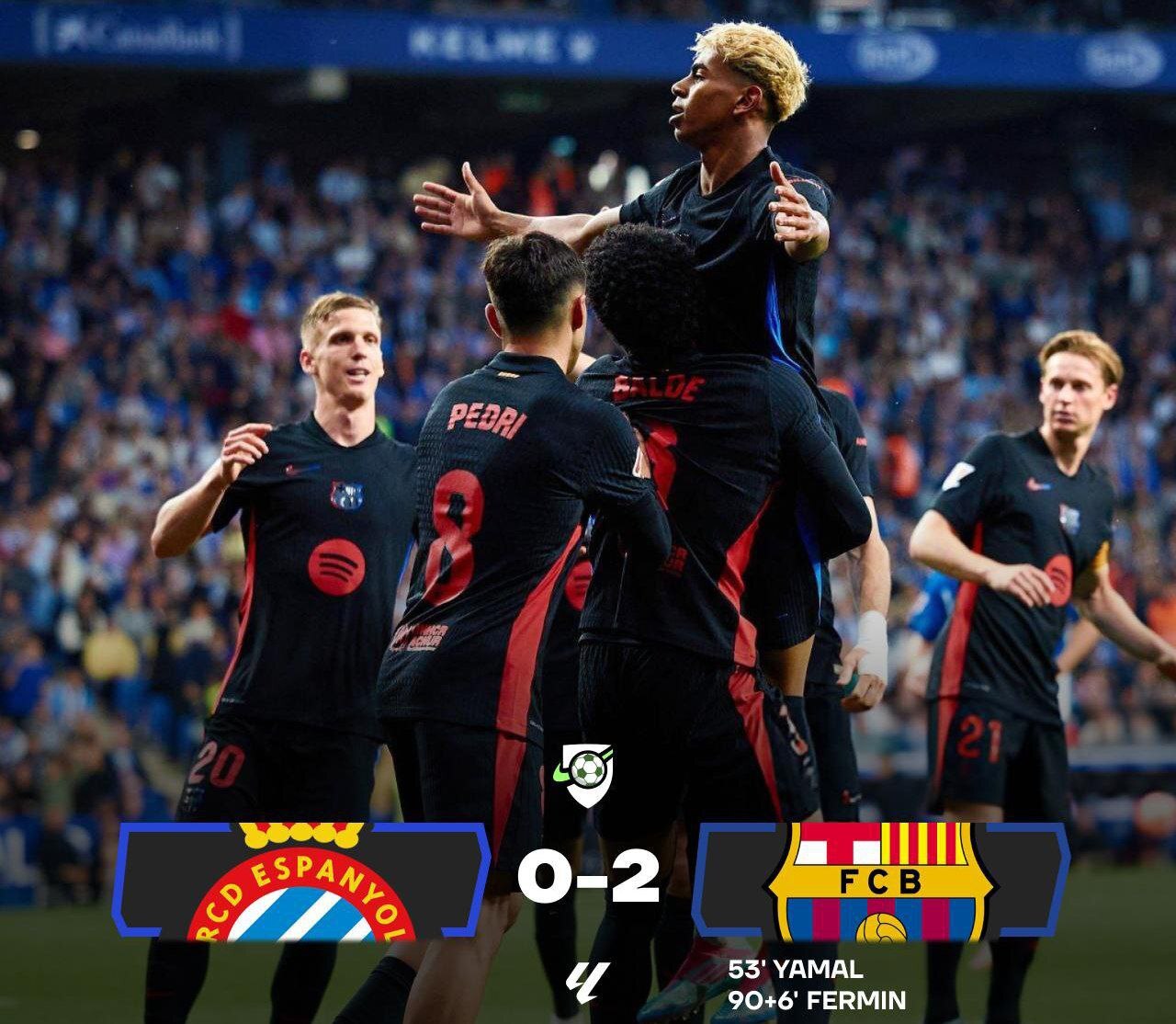 قهرمانی بارسا در خانه دشمن/ بهم زدن جشن با دعوا و آبپاش! +عکس قهرمانی بارسا در خانه دشمن/ بهم زدن جشن با دعوا و آبپاش! +عکس