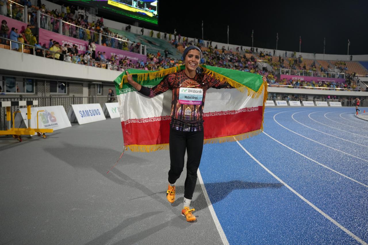 طلای پرتاب وزنه آسیا بر گردن طیبی/ پرش طلایی ریحانه مبینی