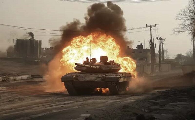 تانک اسرائیلی در غزه منفجر شد/ یک کشته و چند زخمی