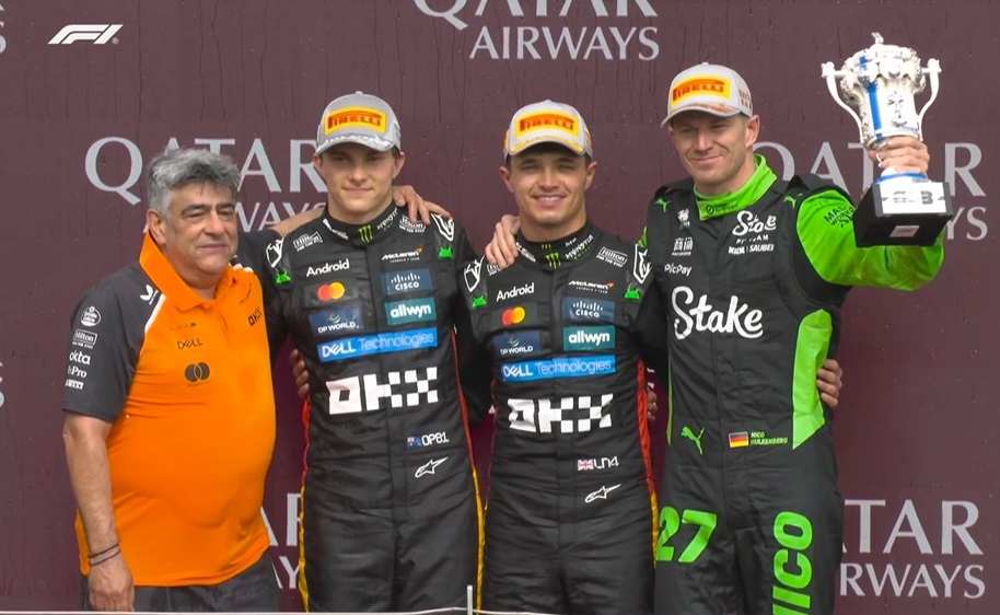 گرندپری بریتانیا؛ بارانی، پرحادثه و نوریس!