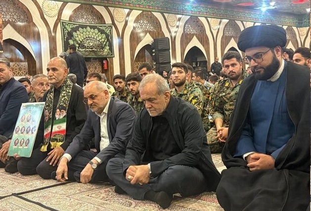 حضور پزشکیان در مراسم گرامیداشت شهدای پلیس