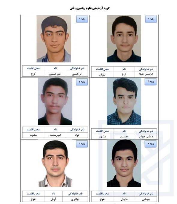 نفرات برتر کنکور معرفی شدند +عکس