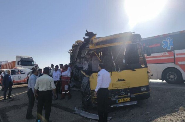 سومین دانشجوی تصادف اتوبوس سمنان جان باخت سومین دانشجوی تصادف اتوبوس سمنان جان باخت
