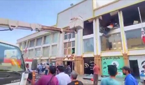 مهار ۸۰ درصد آتش در بازار قشم