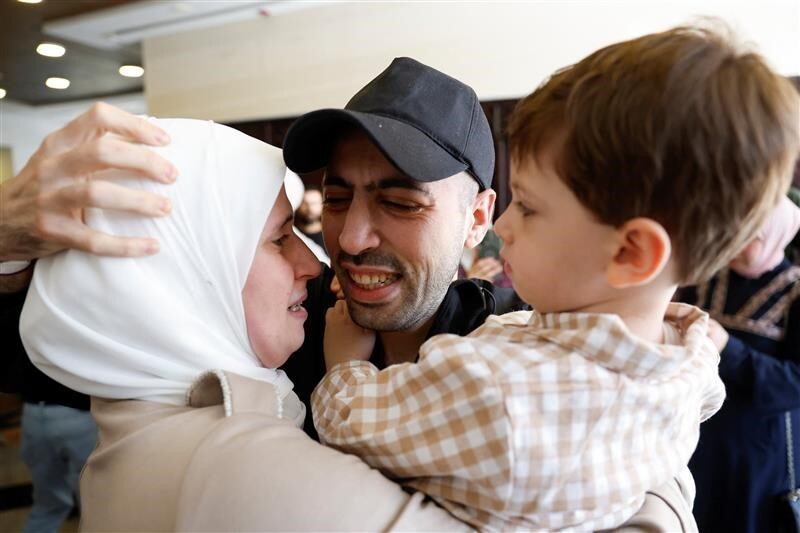 استقبال از زندانیان آزادشده فلسطینی +عکس