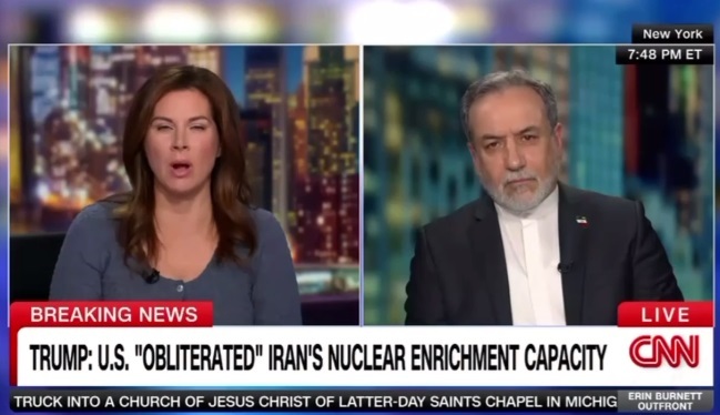 عراقچی به سیانان: غنیسازی اورانیوم حق ماست عراقچی به سیانان: غنیسازی اورانیوم حق ماست