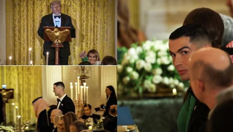 رونالدو، مهمان ویژه کاخ سفید در کنار ترامپ و بن‌سلمان +عکس و ویدیو