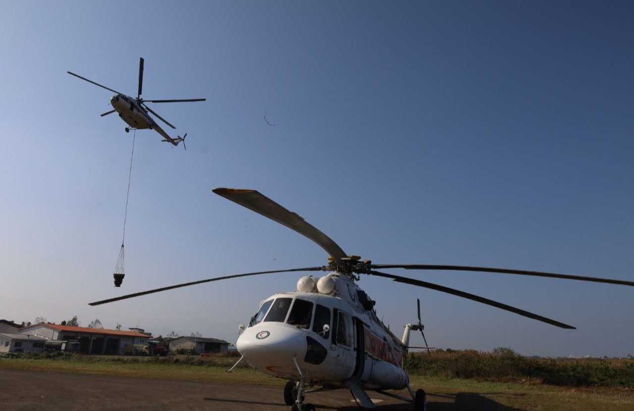 عملیات هلال‌احمر در مهار حریق جنگل‌های هیرکانی